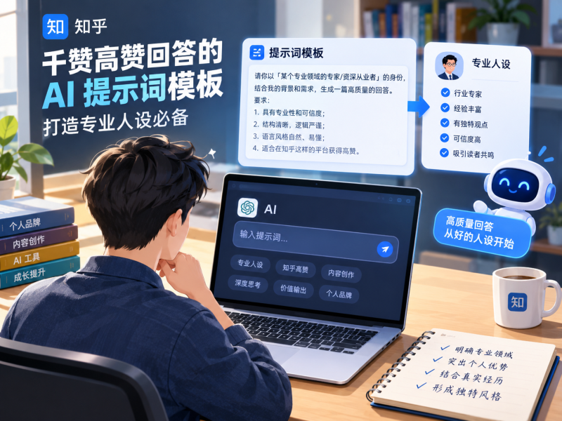 知乎千赞高赞回答的 AI 提示词模板：打造专业人设必备淡泊智库 - 淡泊明志 智研致远 | 专注大模型实战 - 提示词库与AI工具导航淡泊智库